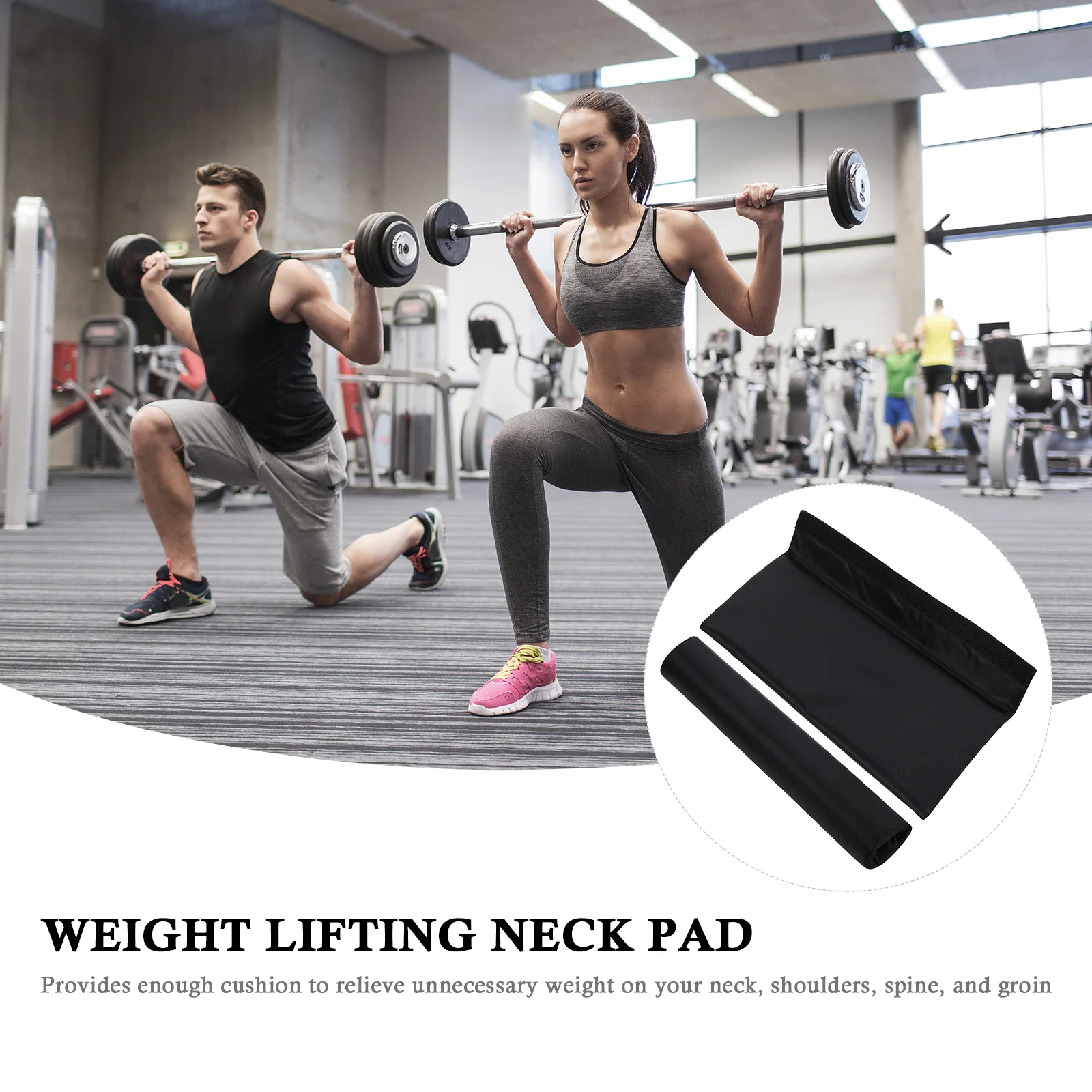 

2 Pcs Weightlifting Protective Cover Exercise Neck Pad Barbell Guard for Squat Gym Sponge Fitness