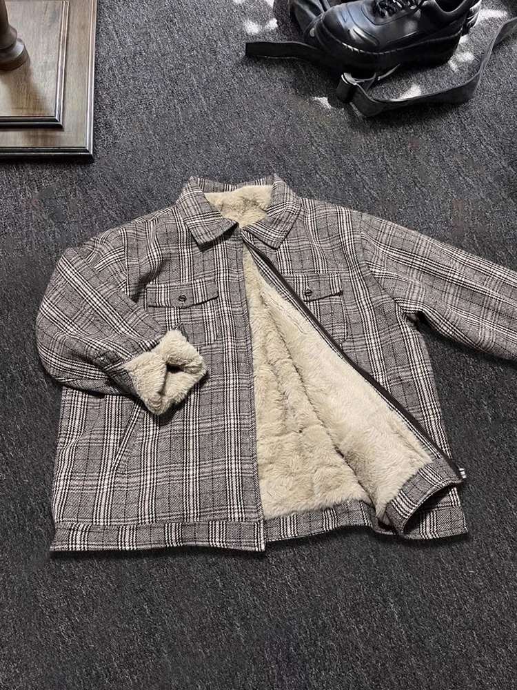 

Men's Winter Thiened ort Cotton Jaet SUKCHOR Plaid Rabbit-Resistant Wool Mountain Eagle Coat Warm Fluffy Inner Polyeste...