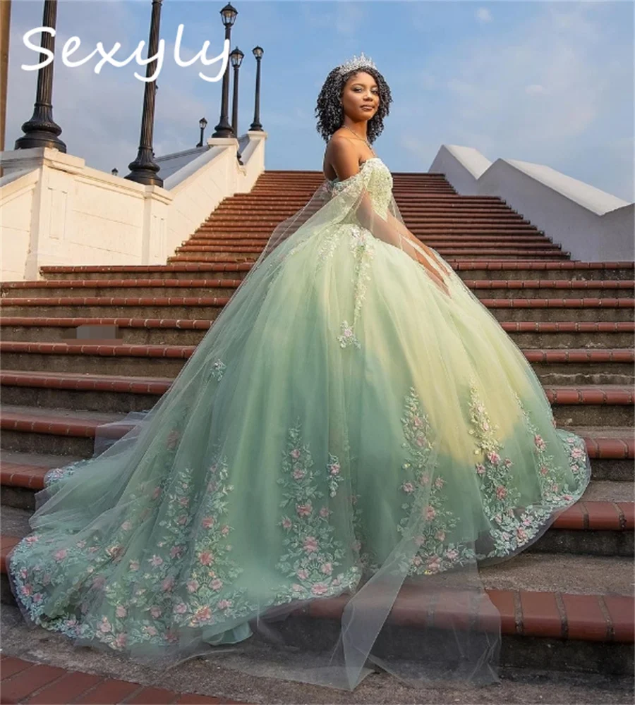 slim fit dress slacks A Line Mint Green Sleeveless Tulle Formal Dress with Appliques, Long T –  kateprom main image 1