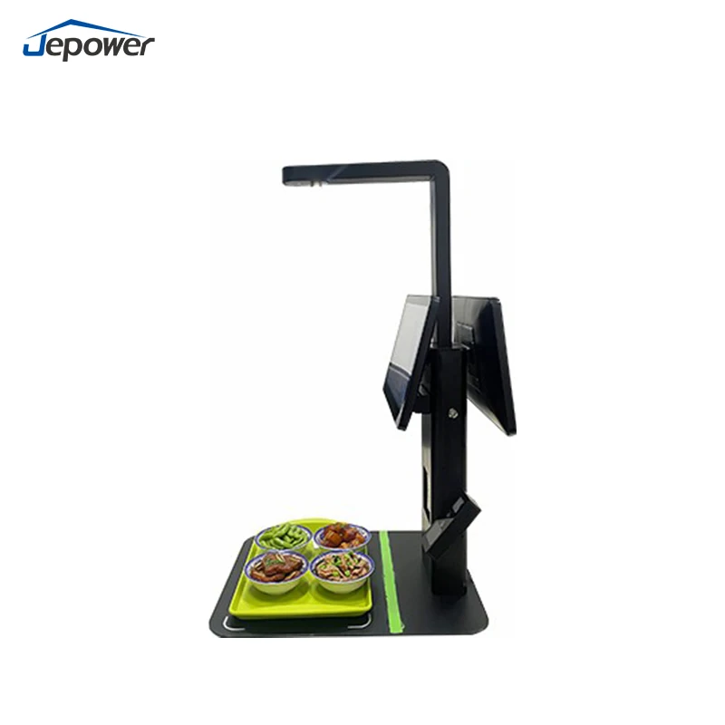 AI Food Recognition Vision Touchless Checkout System Self Checkout Machine Kiosk with Scale Barcode Scanner Kiosk