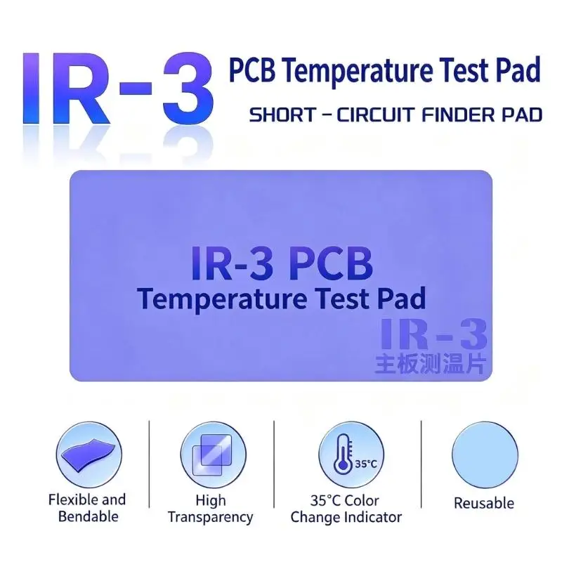 E8BD Flexible Silicone Motherboards Short-Circuit Diagnostic Sheet, IR-3 Temperature Detections Aid for Finding Heat-Producing