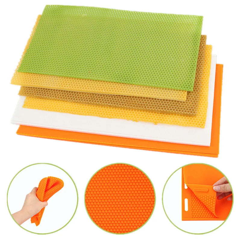 

Beekeeper Silicone Beeswax Mold Foundation Bee Hive Basis Press Sheet Mould Beeswax Press Sheet Mould Beekeeping Tools 2 Pcs/set