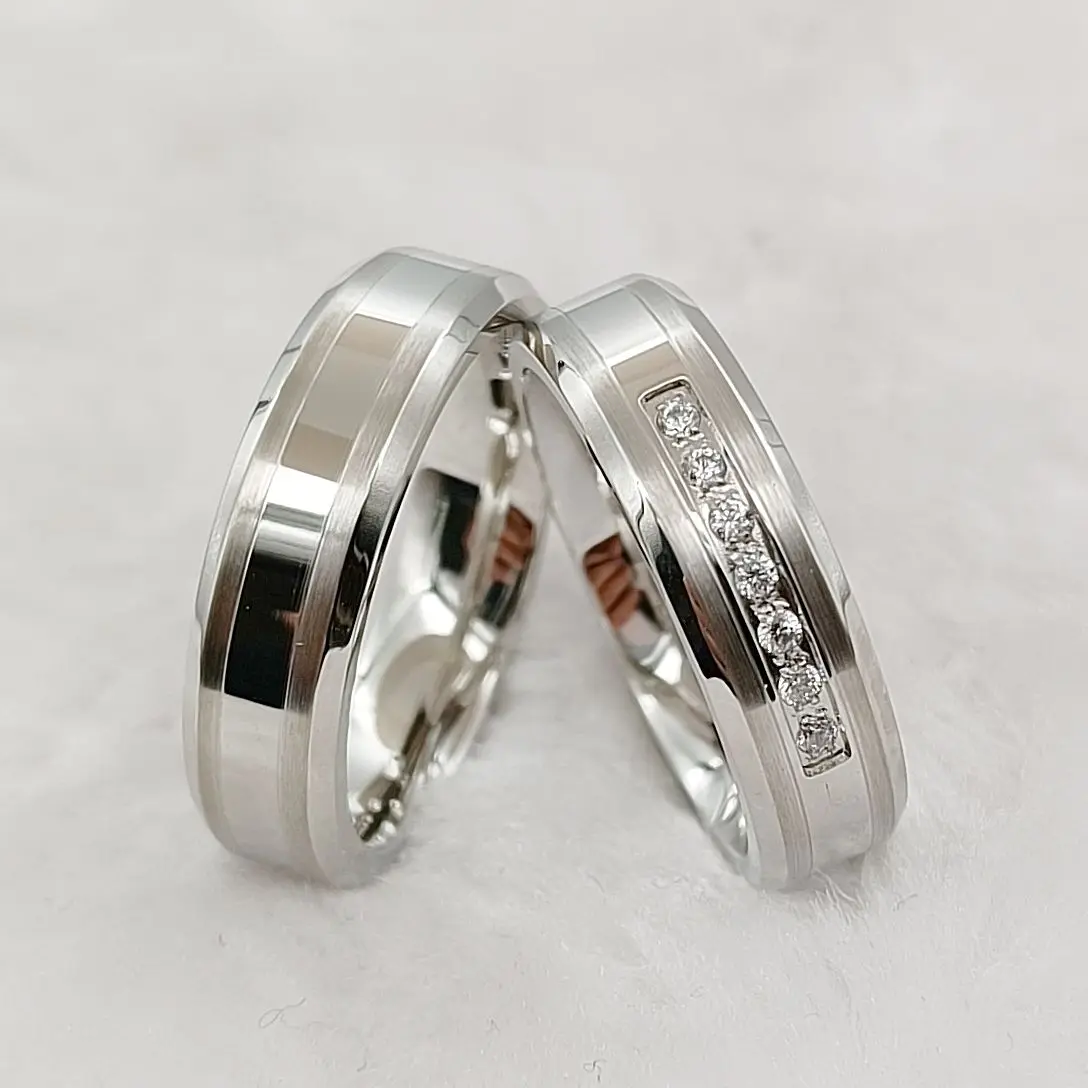 Wedding Rings High Quality No Fade Waterproof Western Stainless Steel Jewelry Anniversary Lovers Couples Ring for men and women