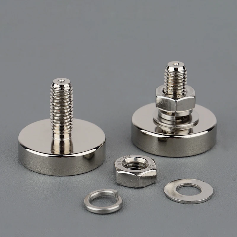 

M6/M8 external thread magnet N52 NdFeB rare earth strong magnetic chuck Tooling fixture to hold fixed magnetic seat Aimant Imáns