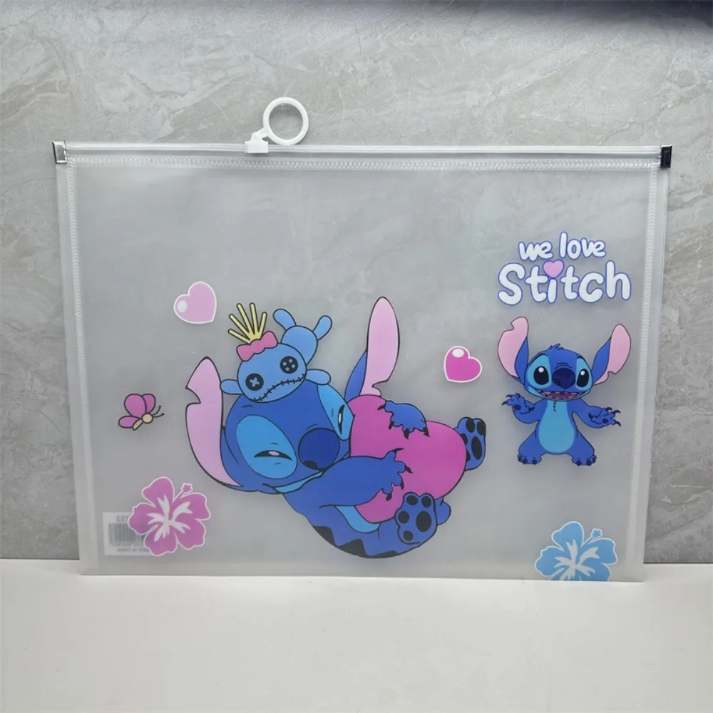 1 قطعة حقيبة ملفات PP بسحاب عشوائي، حقيبة تخزين ورق البيانات StarCraft Baby Stitch A4 حقيبة الأرشيف #5