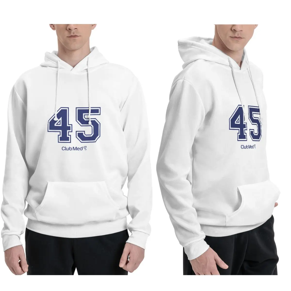 

Number 45 Club Med Hoodies Men Women Casual Pullover Sweatshirts Fashion Long Sleeve Hooded Autumn Winter