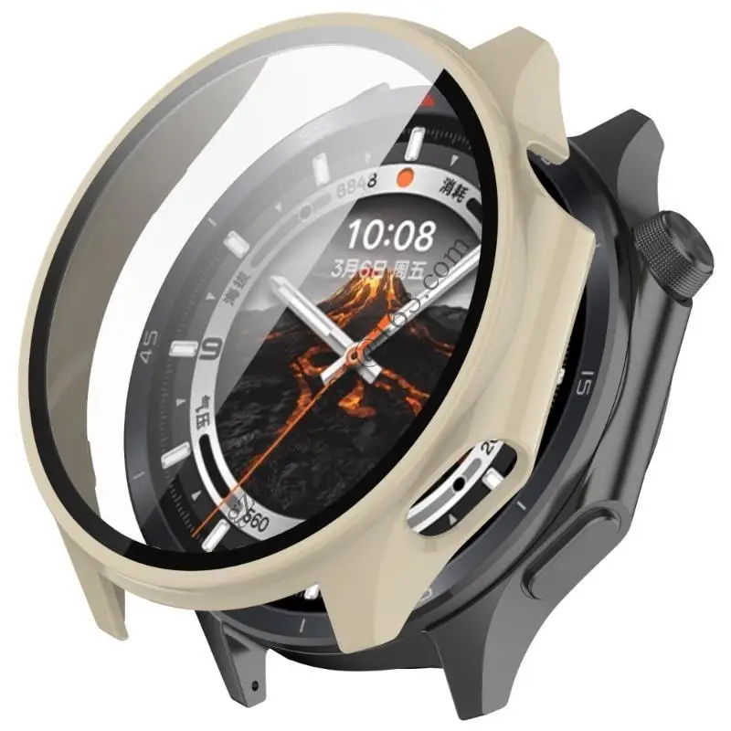 Vỏ bọc vỏ thông minh với bộ phim bằng kính cường lực cho Watch 3 Màn hình Bảo vệ Vỏ bọc Scratchproof 066A