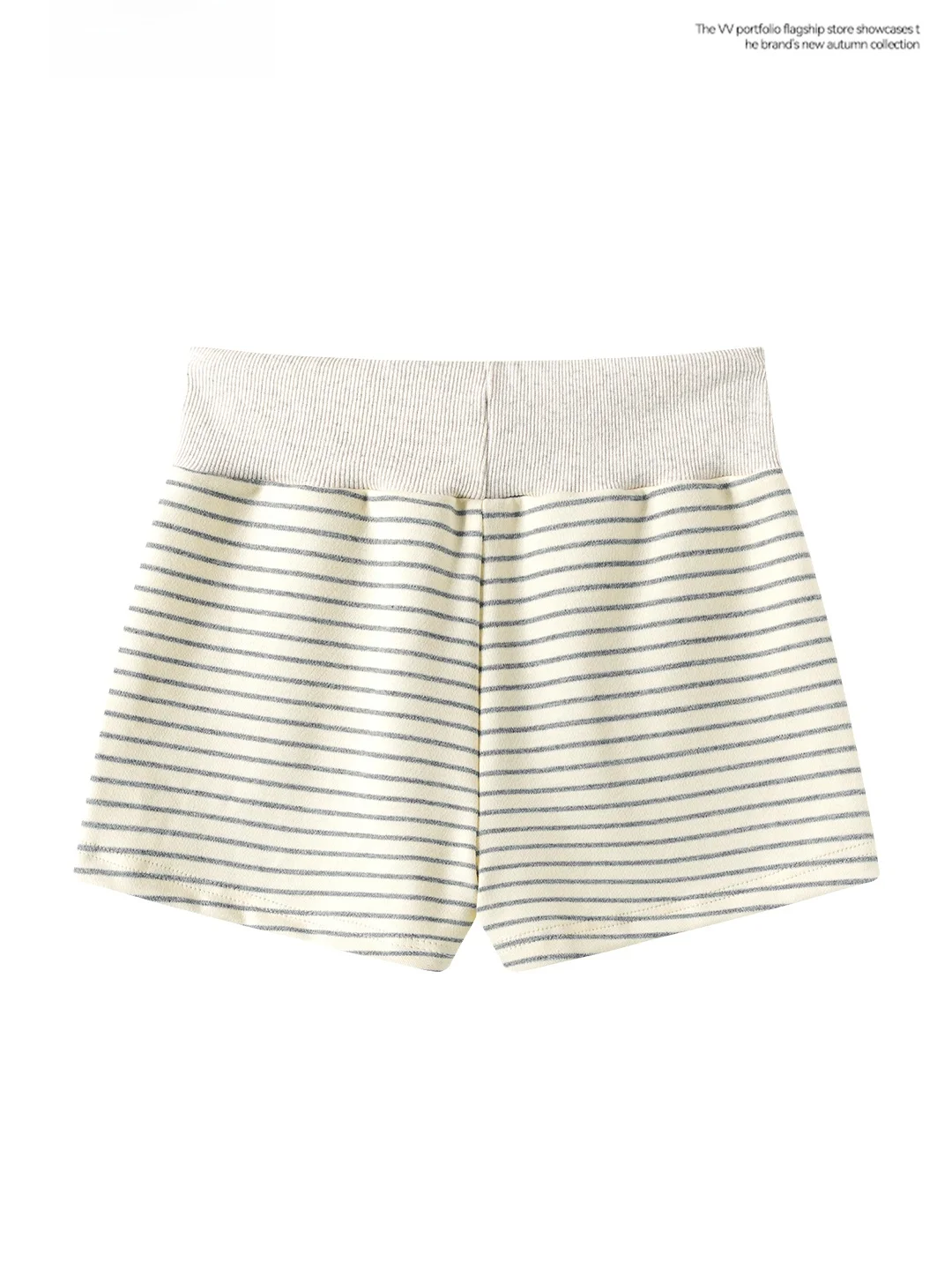 Korean Fashion Striped High Waist Base Layer Shorts Women's Casual Sport Drawstring Straight Leg Pants Autumn Small Size