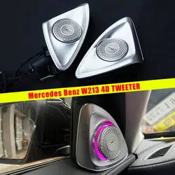 Speaker LED For Benz E Class W213 Plug And Play Sync 64 Color Cover 3D 4D Treble Tweeter Horn Music Ambient Light Speakers