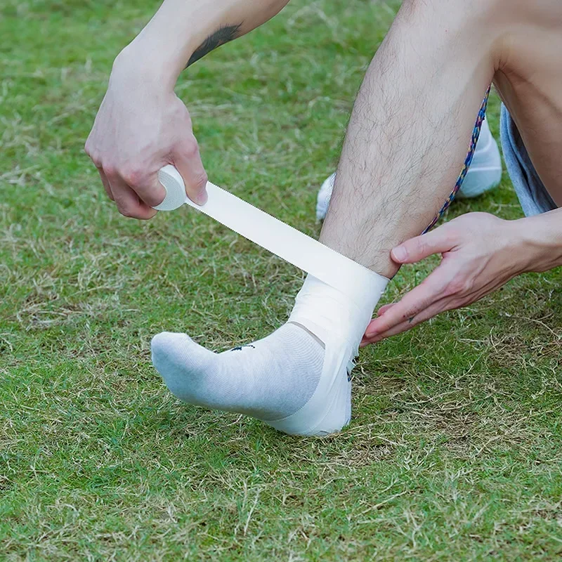 3.8cm*9.1m finger guard sports tape, white patch cloth, tooth edge cotton ankle protector fixing tape, multi-color wrist guard