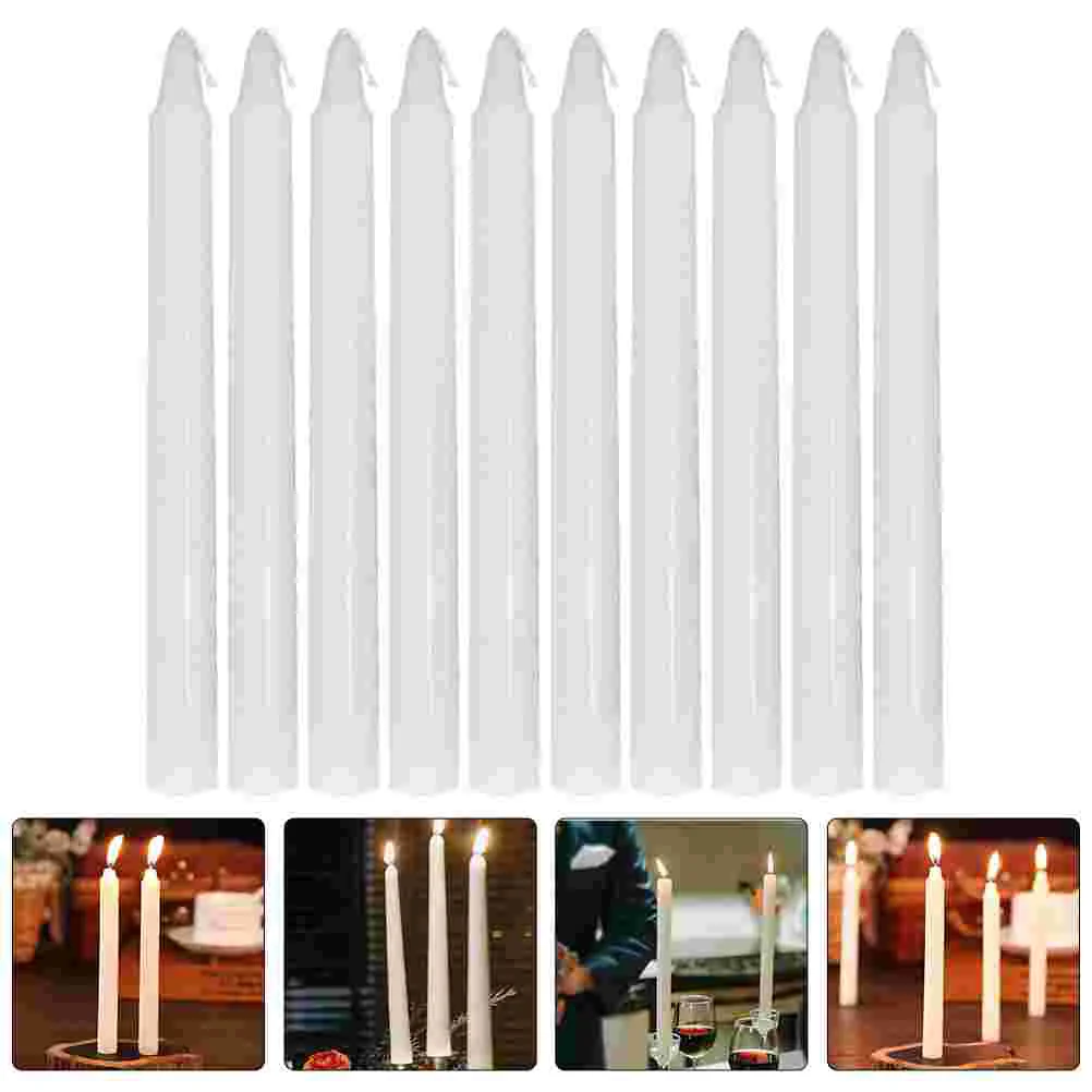 

10pcs Taper Paraffin Decorative Paraffin Party Decorative candles pack bulk candles