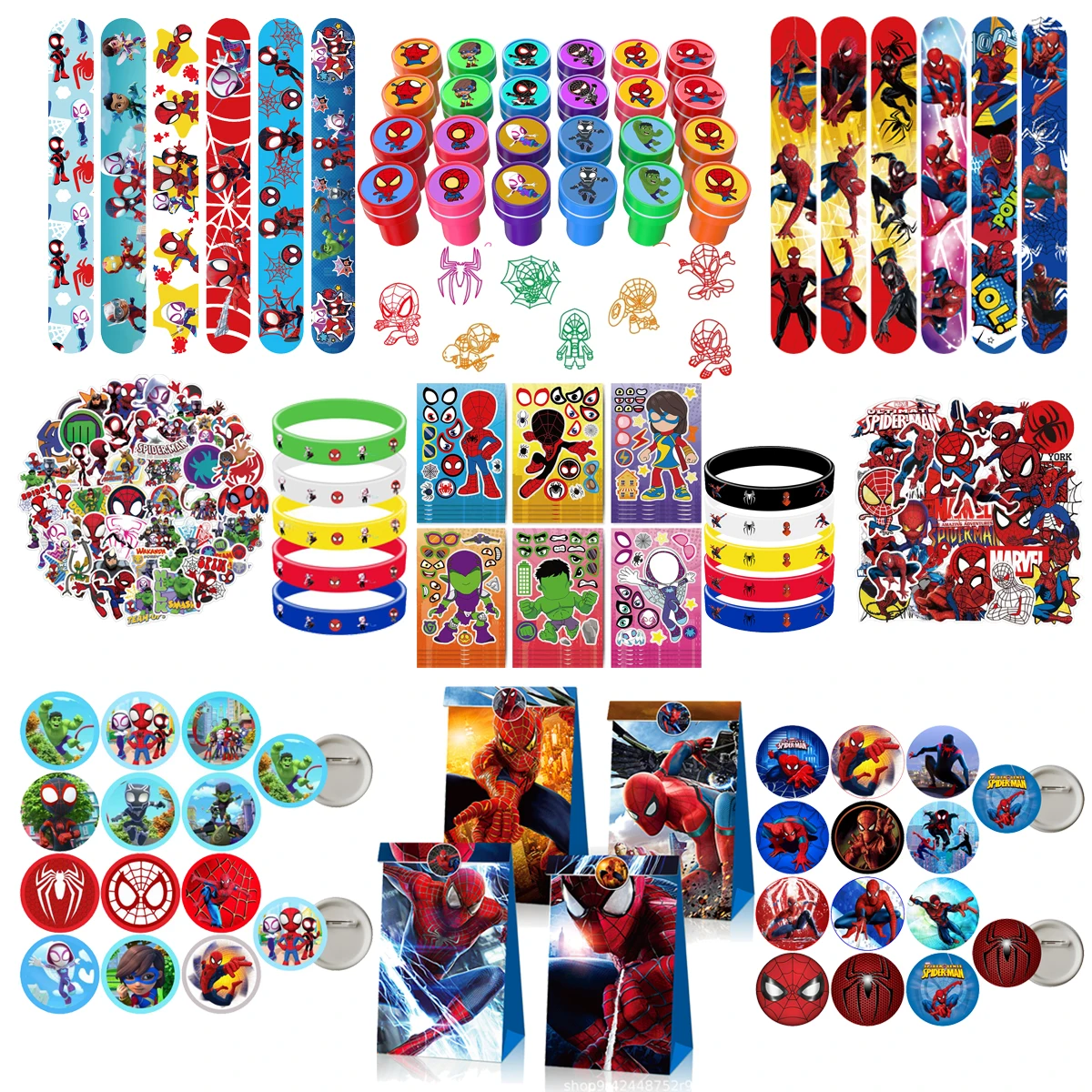 

Spiderman Party Favors Spidey The Avengers Gifts Bag Pinata Fillers Children's Birthday Souvenirs Superhero Decoration Supplies