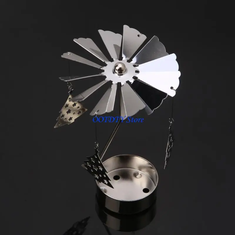 367A Spinning Holder Rotary Tea Light Holder Christmas Table Decoration Tray