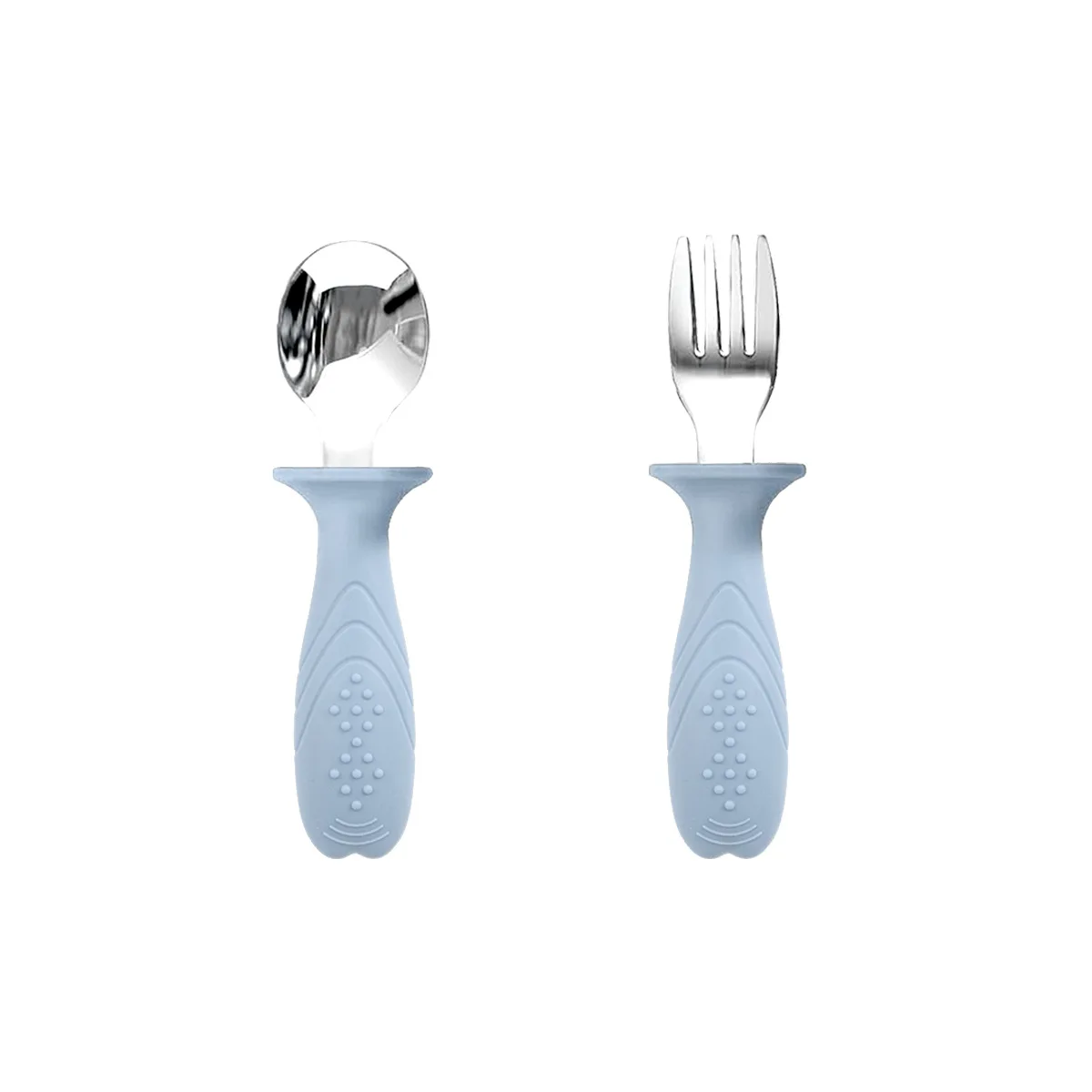 1 set of baby 304 stainless steel forks and spoons, baby learning and training, children's feeding tableware