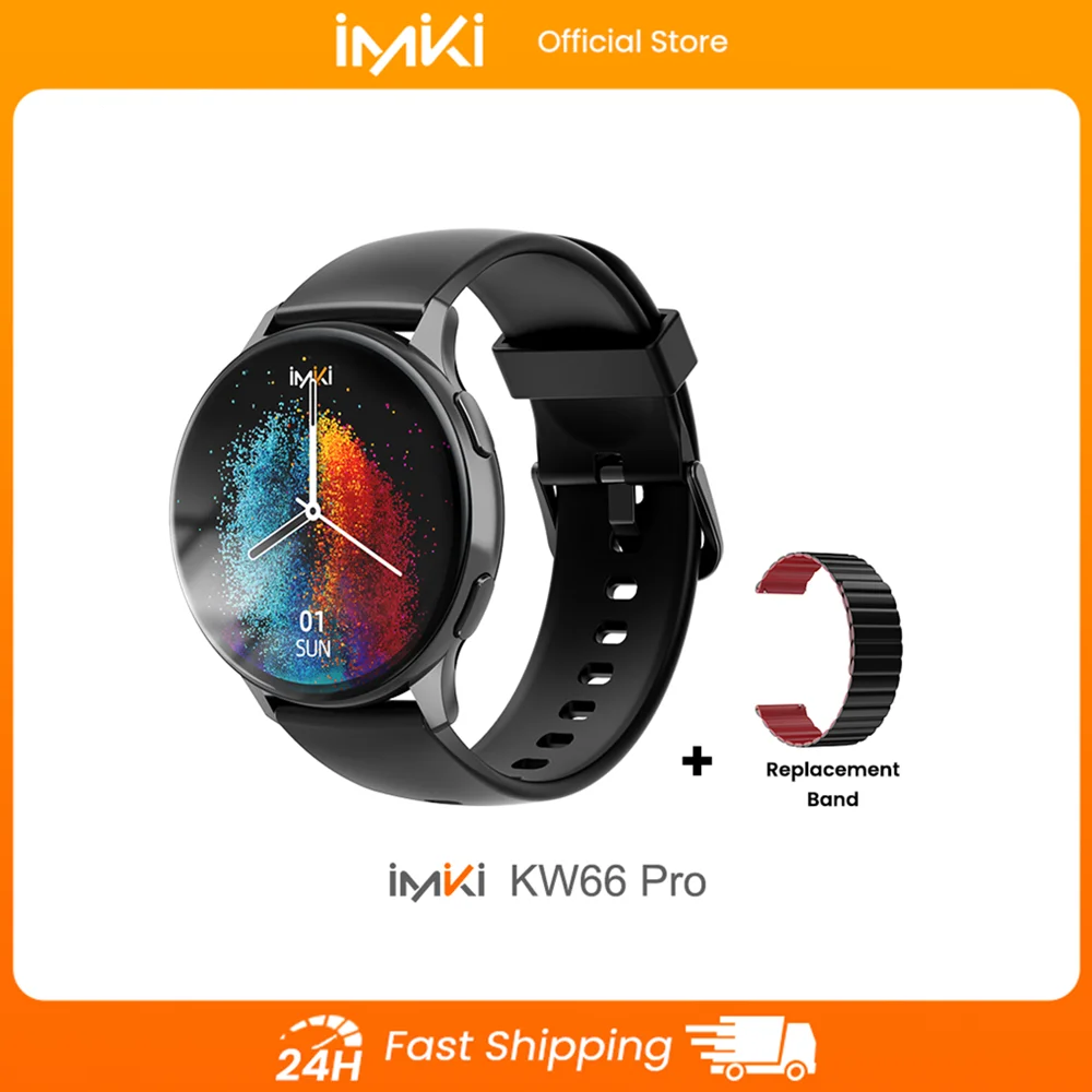 IMIKI KW66 Pro 1.43AMOLED HD Display Waterproof 200+ Workout Modes Sport Fitness Magnetic Starp Smart Watch Bluetooth Calling