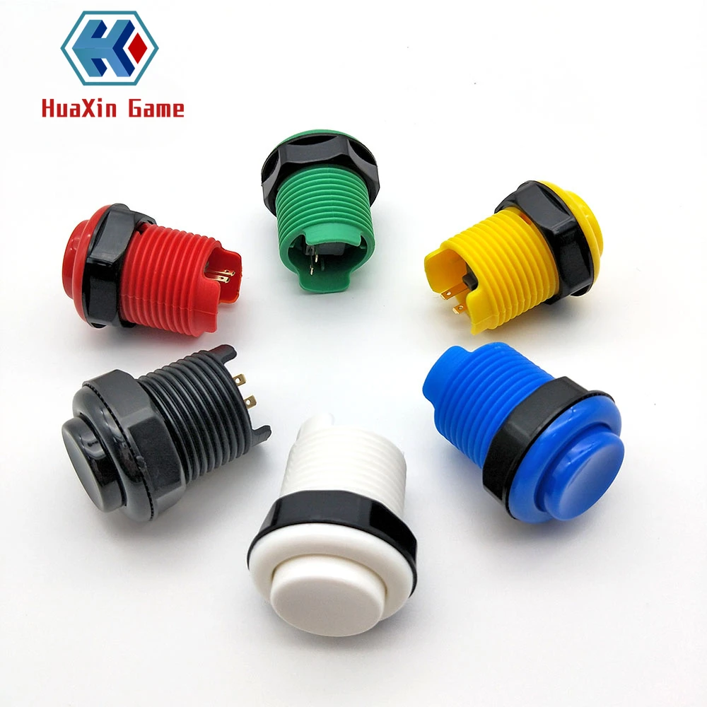 28Mm Happ Stijl Ingebouwde Stille Schakelaar Gold Plating Poort Arcade Drukknop Voor Diy Raspberry Pi Mame Pc Pandora Box