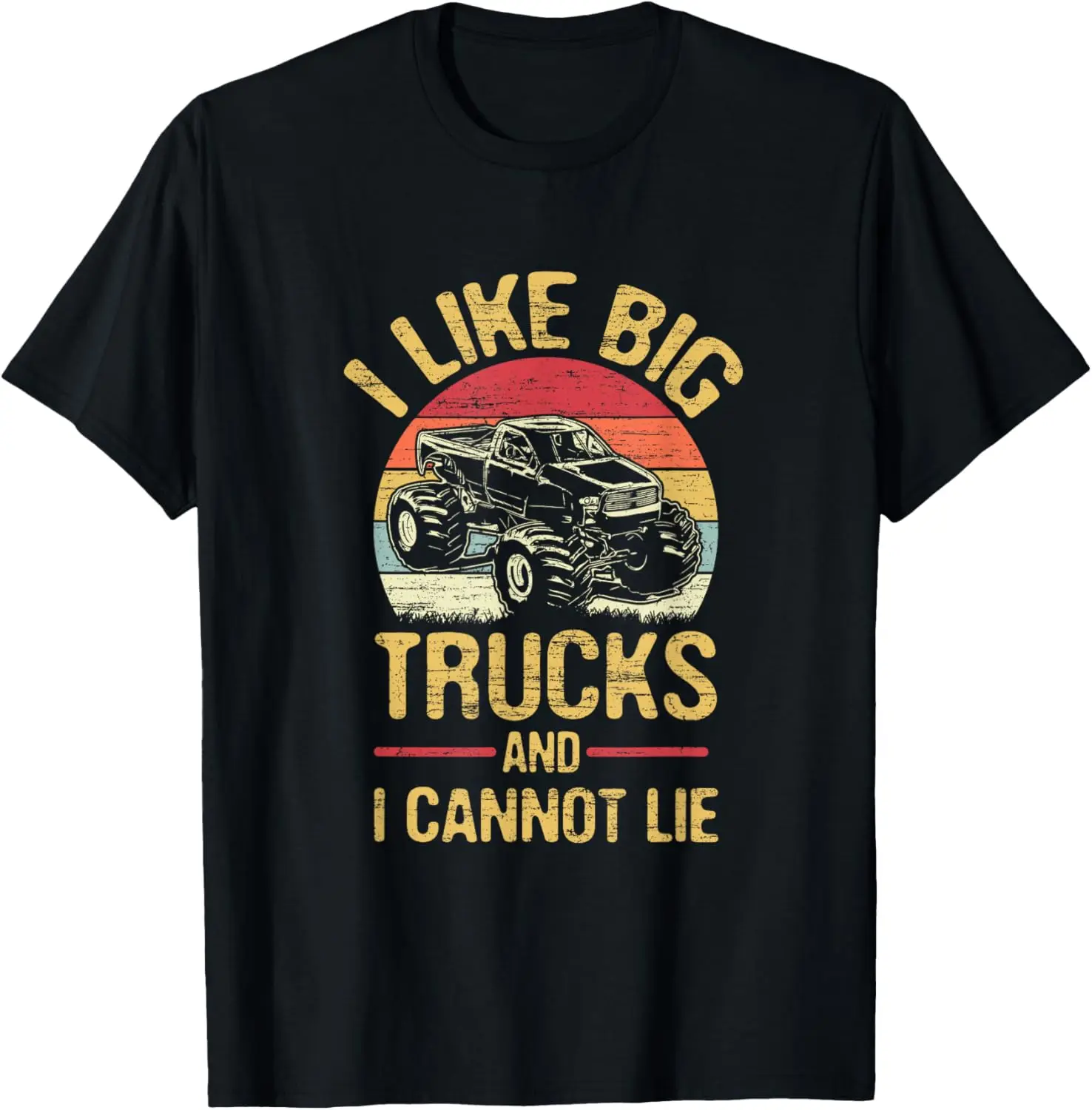 Me gustan los camiones grandes y no puedo mentir camiseta Vintage Monster Trucks