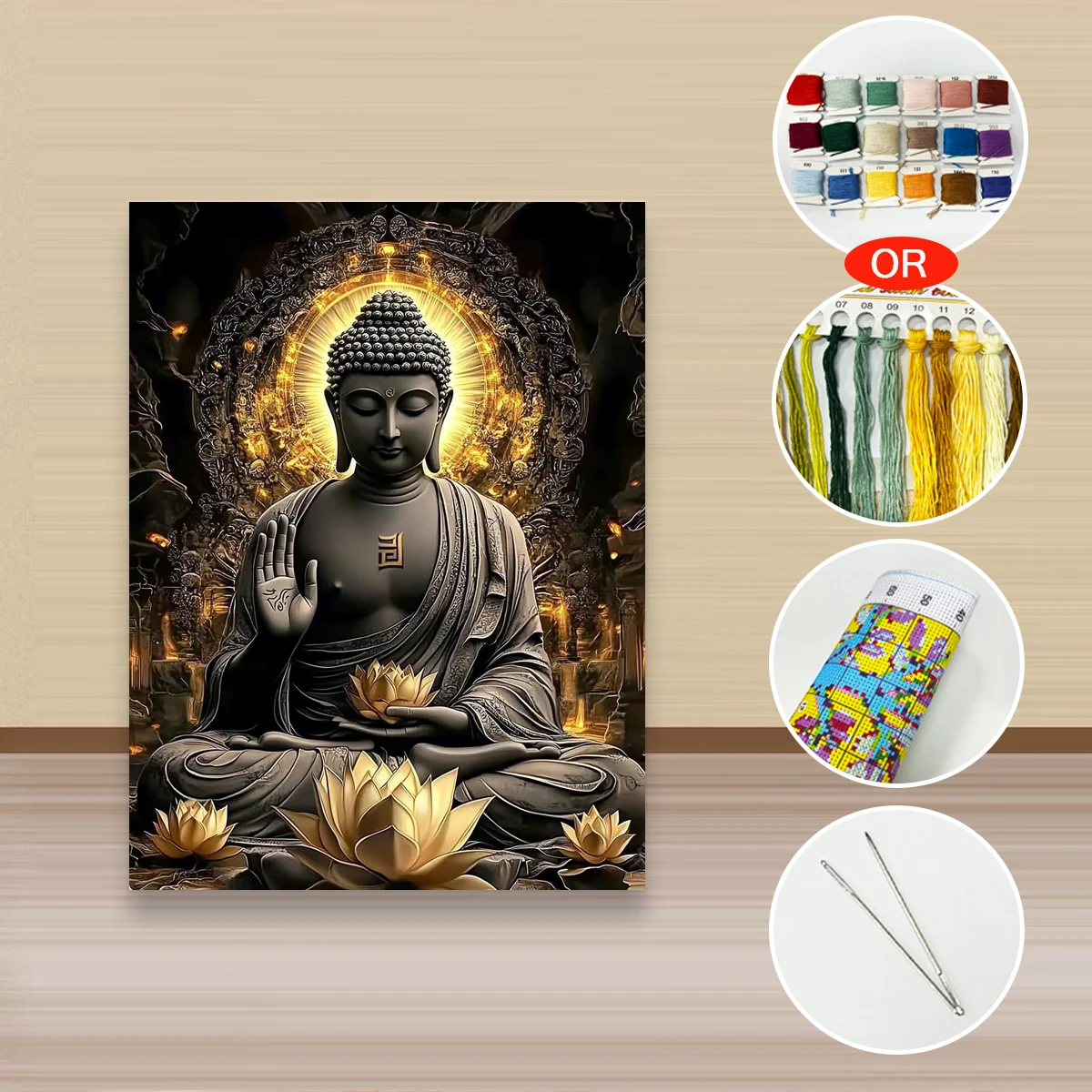 1 Stück 30x40 cm/11,8x15,7 Zoll, 11CT/14CT Kreuzstich-Set, DIY Valentinstagsgeschenk, Stickerei-Set für Feste, Religion – Detail 3
