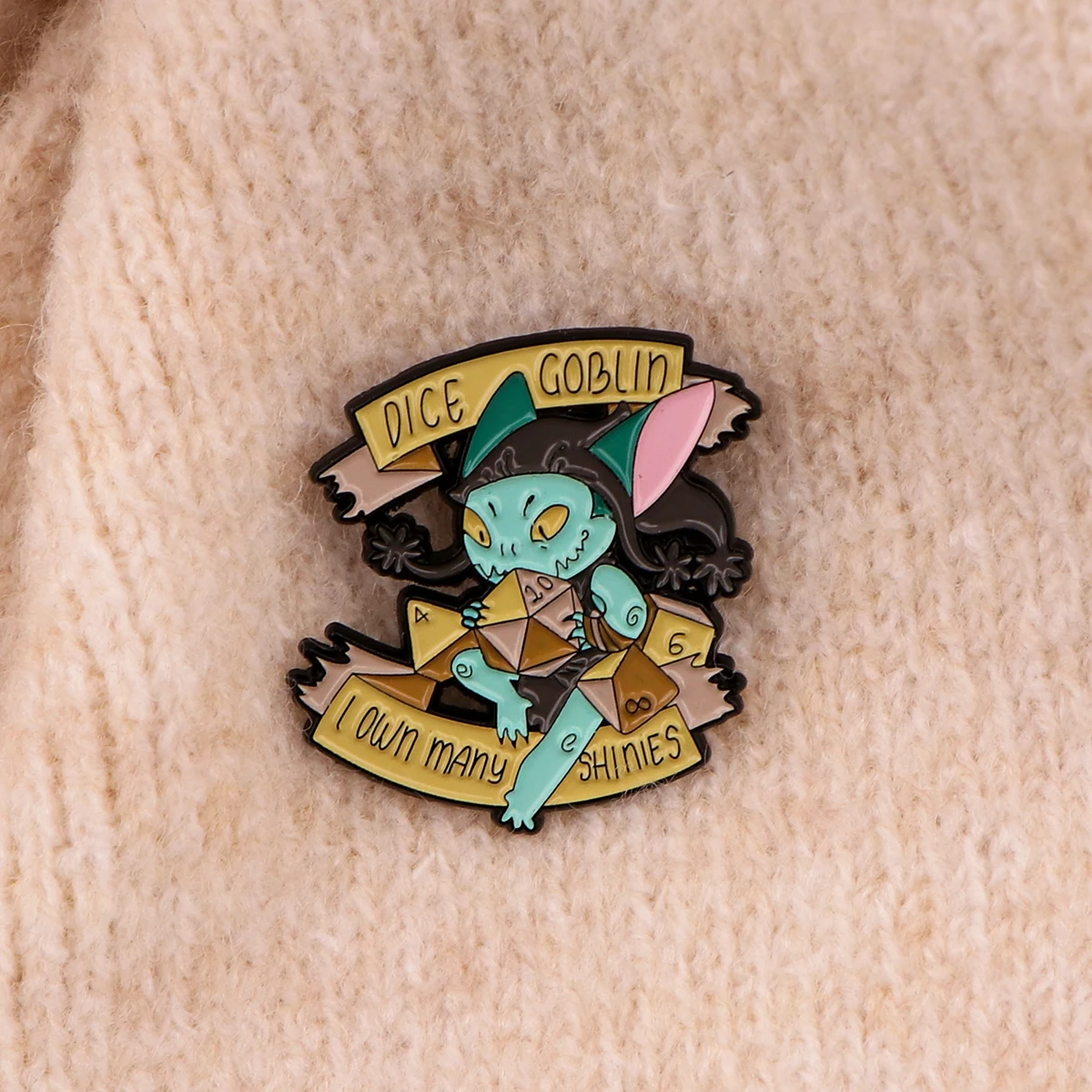 Game Quotes Enamel Pin DICE Brooch Pines Collar Lapel Pins Badge on Backpack Clothing Accessories Fashion Jewelry Friends Gifts