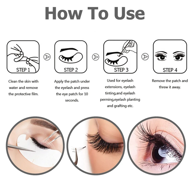 50Pairs U Eye Patches Eyelash Extension Under Eye Pads Makeup Lashes Patch Tip Stickers Pads For Eyelash Extension Supplies