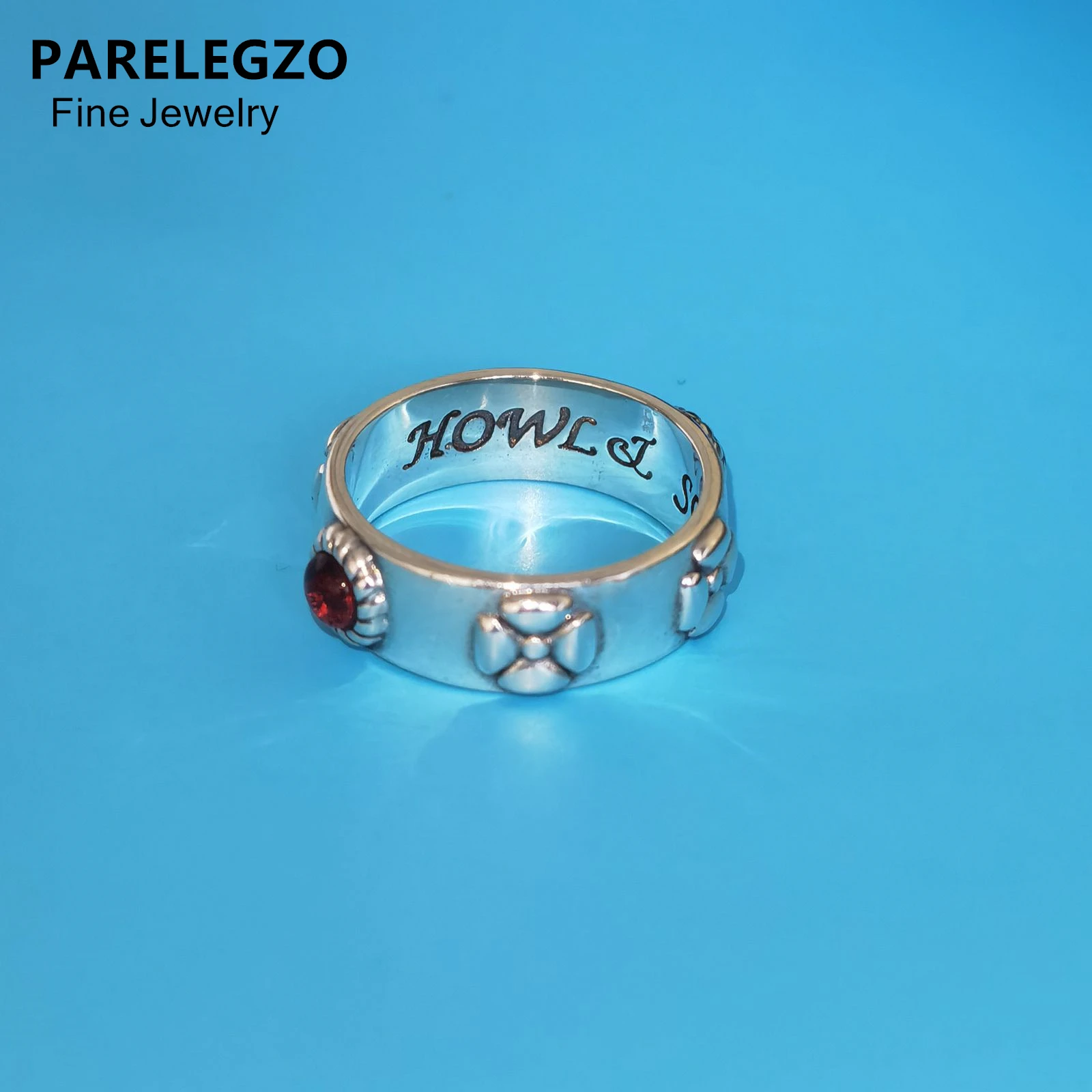 

PARELEGZO Anime Japan Moving Castle 925 Sterling Silver Ring Unisex Rings Hayao Miyazaki Howl Sophie Cosplay Prop Accessories