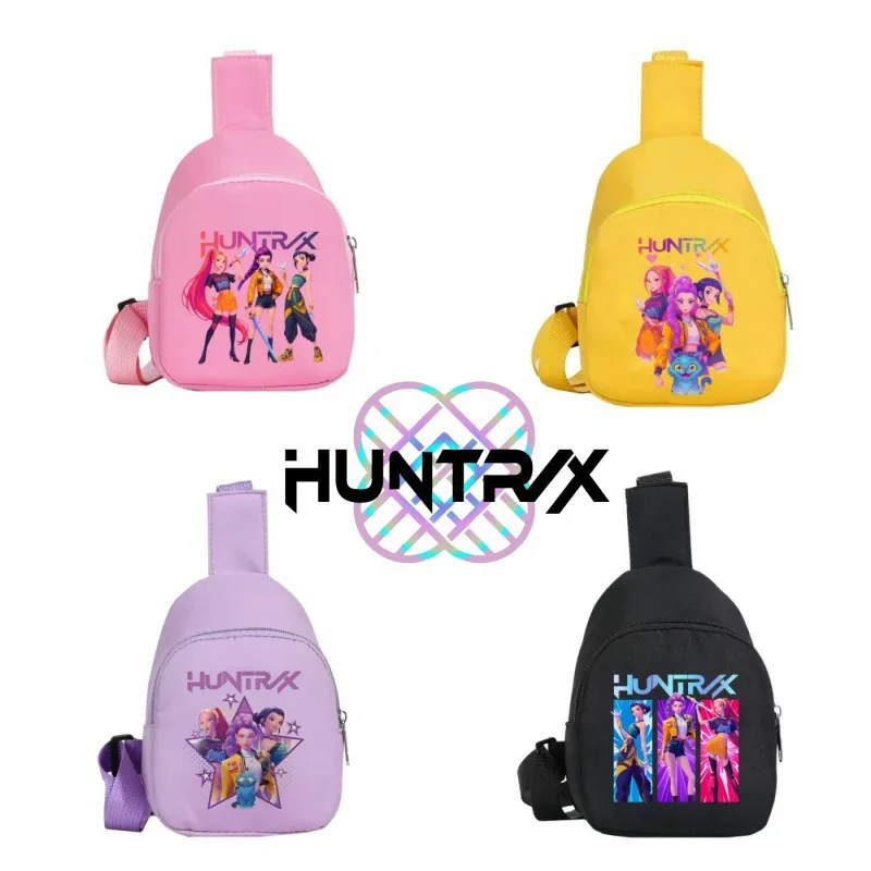 Nova Mochila Infantil de Peito com Estampa de Anime e Alfabeto, Bolsa Transversal Moderna para Meninas e Meninos, Bolsas Casuais de Peito com Desenhos Animados