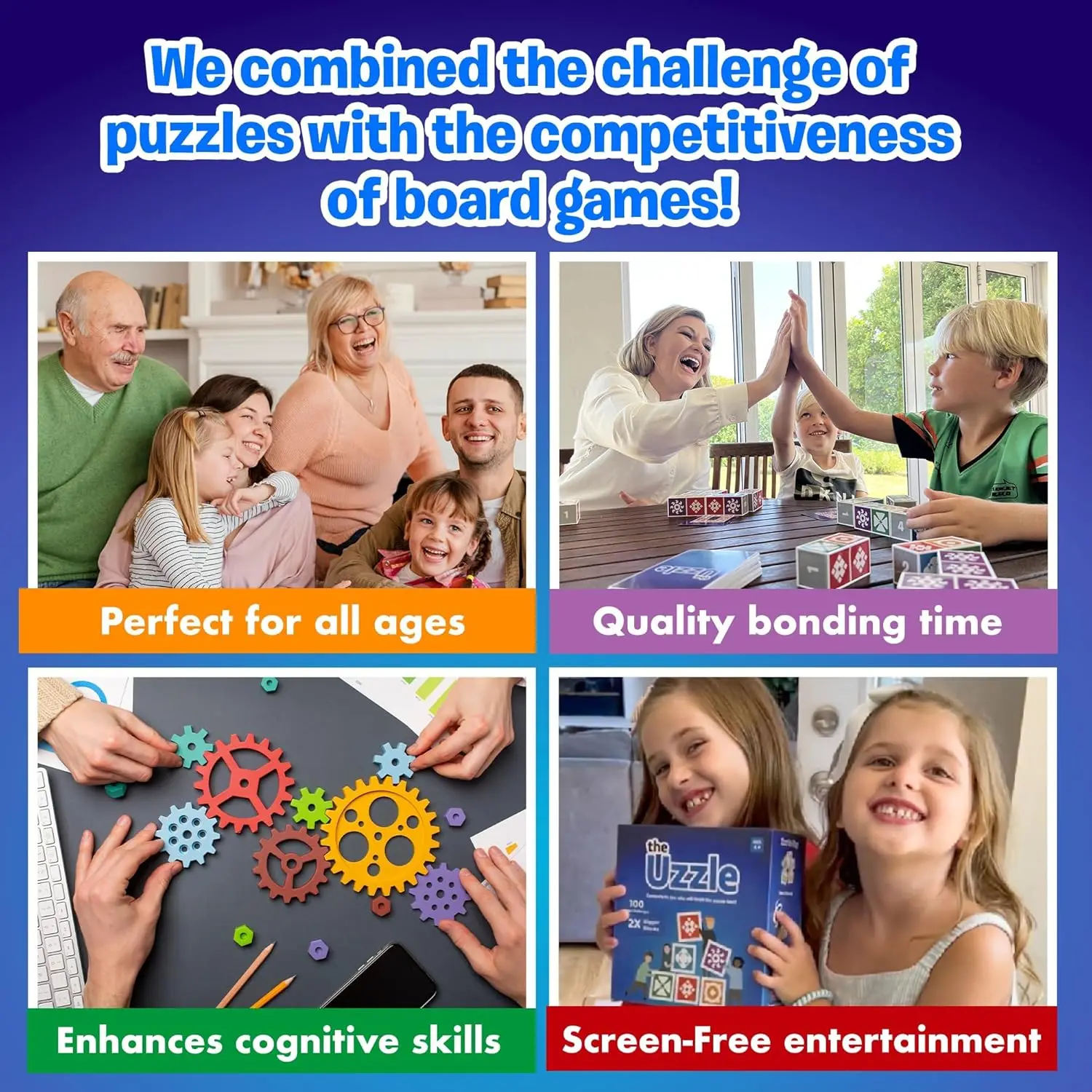 UZZLE PUZZLE Spatial Logic Thinking Board Game Matching Parent Child Interactive Developing The Brain Toy Children Birthday Gift