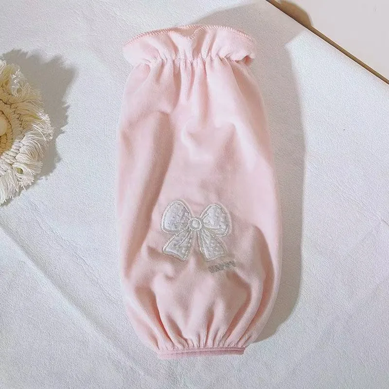 Penutup lengan jaket bulu angsa wanita untuk musim gugur dan musim dingin, sarung lengan anti kotoran untuk kantor, manset pelindung kerja untuk pelajar