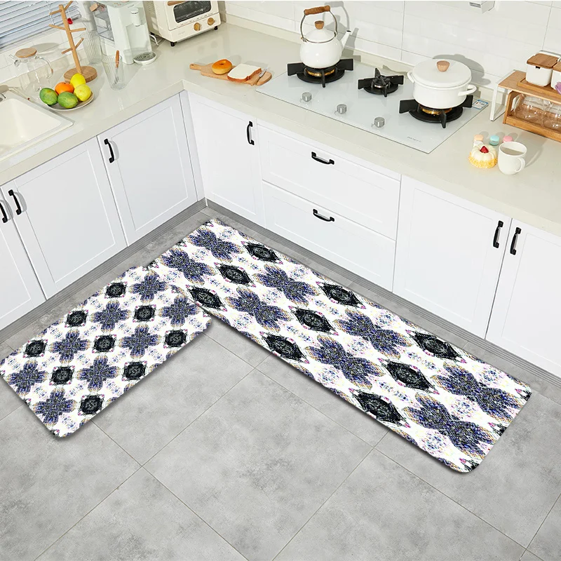 National Style Kitchen Diatomaceous Earth Rug Super Absorbent for Kitchen Room Quick-Drying Non-Slip Door mat Home Decor Carpet