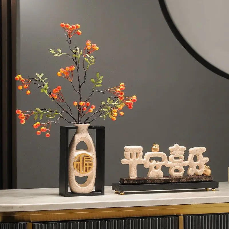 

Peace and joy decorative ornaments TV cabinet wine cabinet living room entrance light luxury