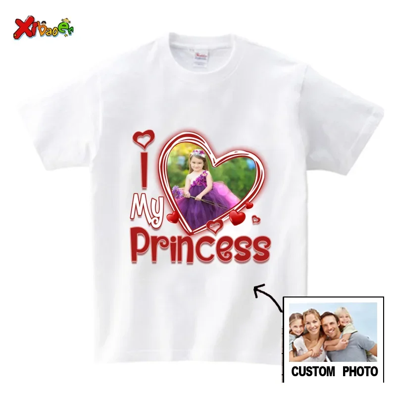 

Family Matching Outfits Personalized Photo Shirt Family Couple Clothes Custom Picture Tee Outfit Custom 2024 Toddler T Shirts