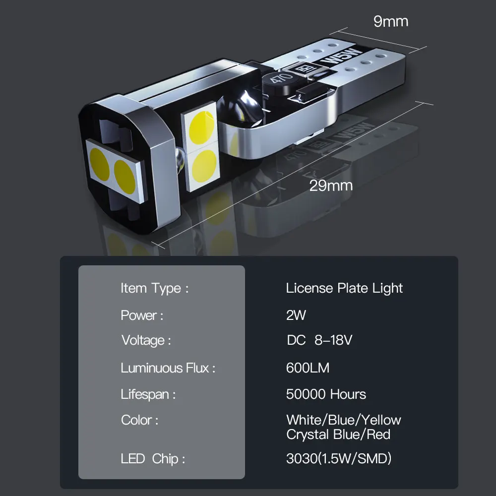 2pcs LED License Plate Light Lamp Canbus Accessories For Cadillac SRX 2005 2006 2007 2008 2010 2011 2012 2013 2014 2015 2016