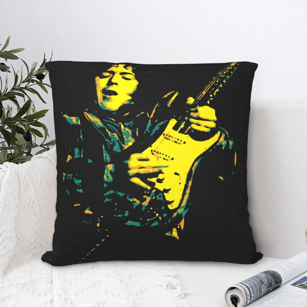 William Rory Gallagher Square Pillowcase Polyester Pillow Cover Velvet Cushion Decor Comfort Throw Pillow For Home Sofa