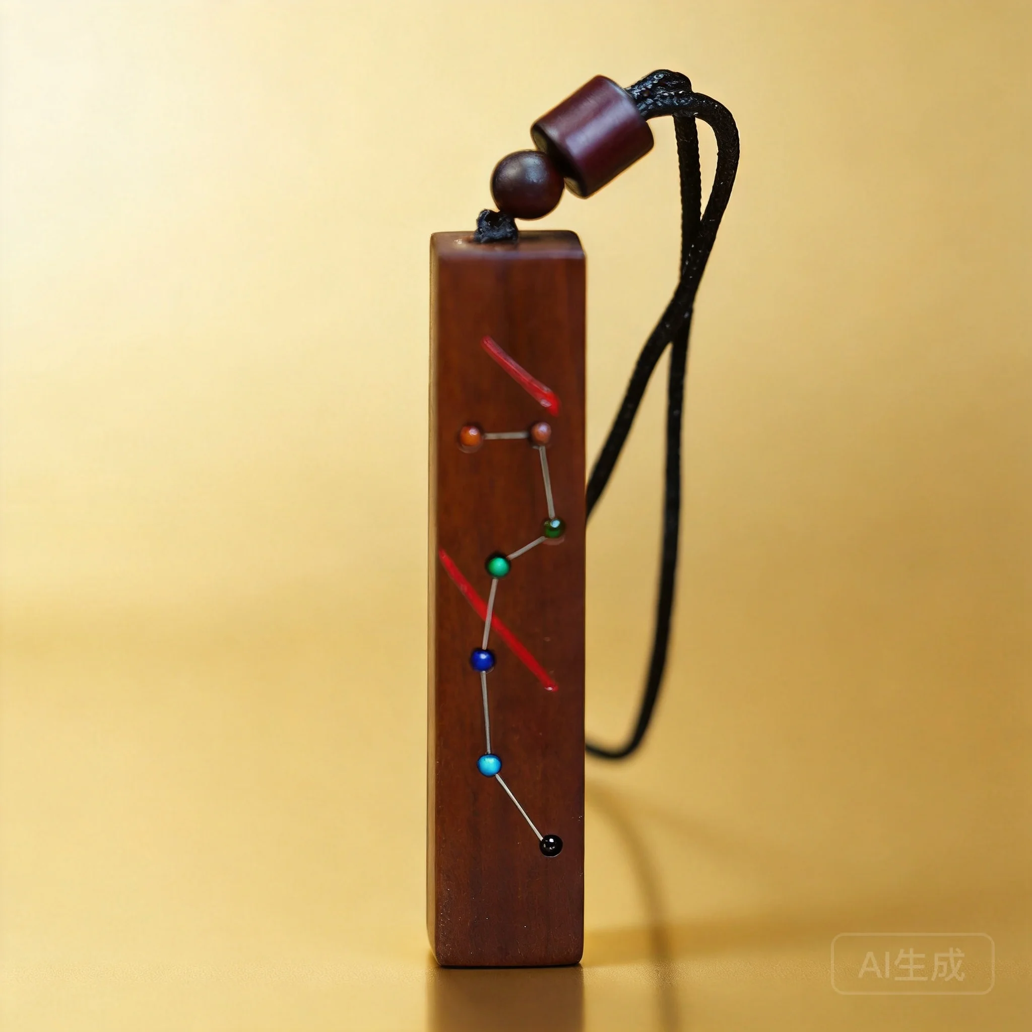 

Chinese Traditional Thunder Struck Jujube Wood Handmade Pendant Seven Star Pattern Lucky Amulet Fortune Blessing Good Luck Hangi