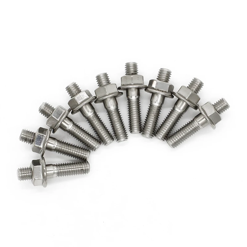 M8*40 Exhaust Manifold Stud For Honda Civic Acura Integra V3 B D Series Motors Stainless Steel Stud Serrated Bolts Nut Screw