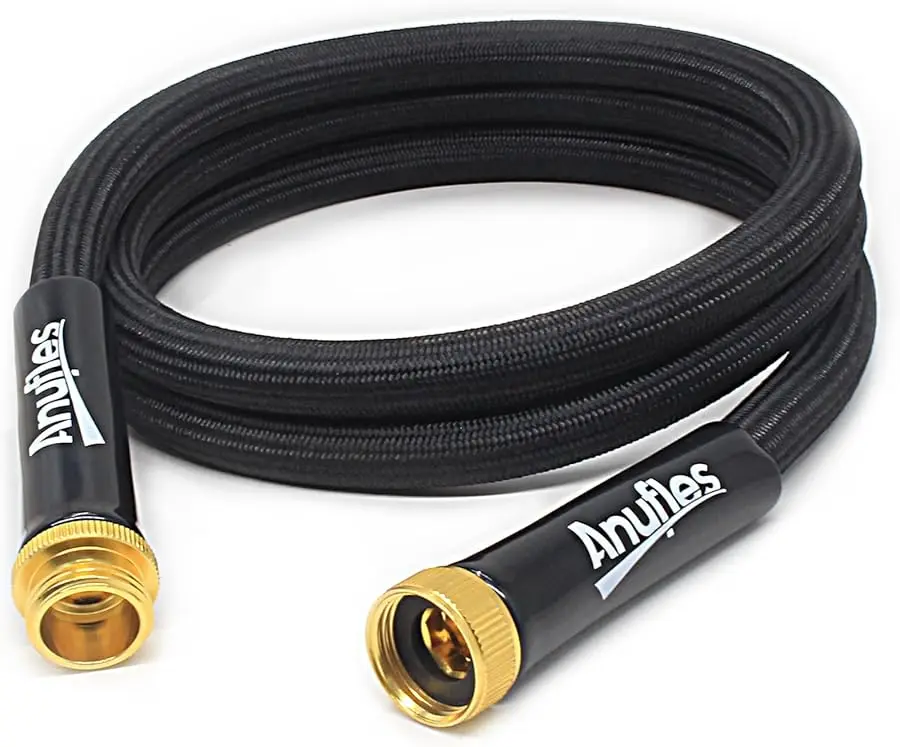 

Garden Hose, Lightweight 3-Layer PVC Flexible Water Hose, No Kink, Leak-Resistant, High-Pressure with Metal Fittings, Durable fo