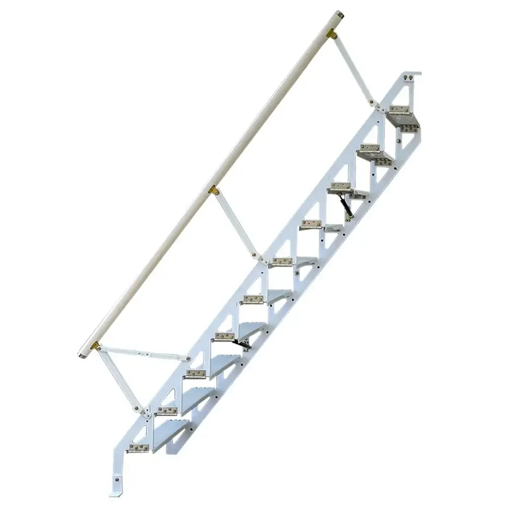 Folding stairs against the wall Household attic Side wall ladder