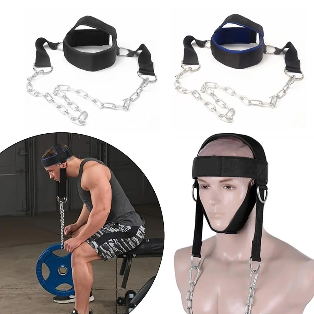 Kopf Hals Training Harness Körper Kraft Übung Zervikale Einstellbare Gewicht Gym Power Fitness Wirbelsäule Lager Kappe Strap T3C7