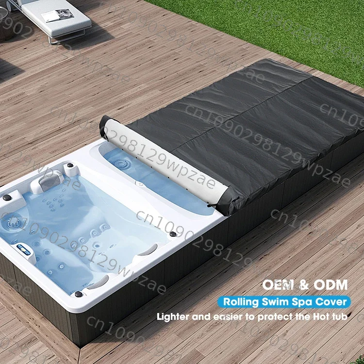 New 100% Waterproof Roll Up Swimming Pool Cover Swim Tub Cover