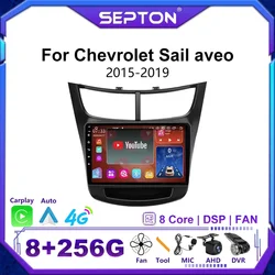 SEPTON 2Din Android Car Radio Multimedia Video Player for Chevrolet Sail Aveo 2015-2019 Navigation Stereo GPS CarPlay Head Unit