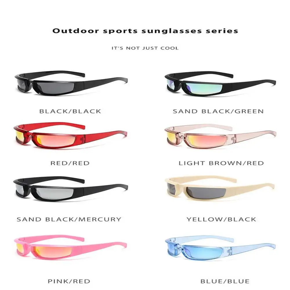 Óculos de sol oval para homens e mulheres, óculos coloridos Hip Hop, óculos de ciclismo ao ar livre, personalidade da moda, Y2K, novo