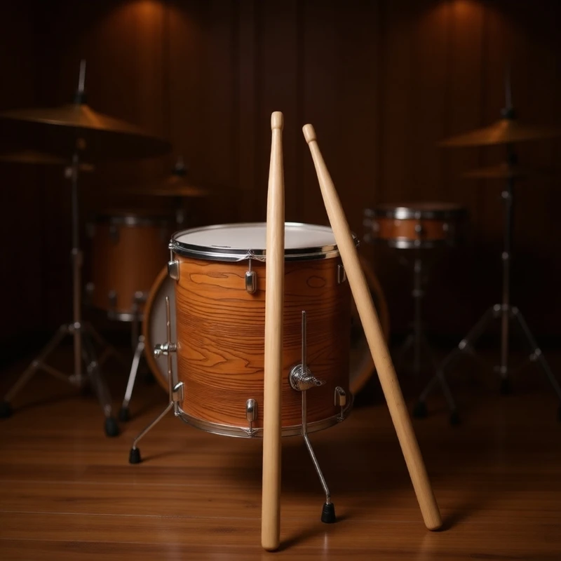 Huge Drumsticks Large Drum Handcrafted Wooden Musical Instrument Decoration For Home Studio And Stage Display