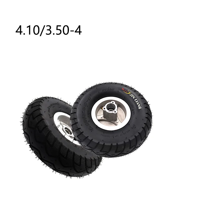 

JIN LIANGfor 10 Inch 4.10 3.50-4 Tyre 4.10-4 Outer Tires Inner Tube Fit Electric Tricycle Trolley Scooter Warehouse Car