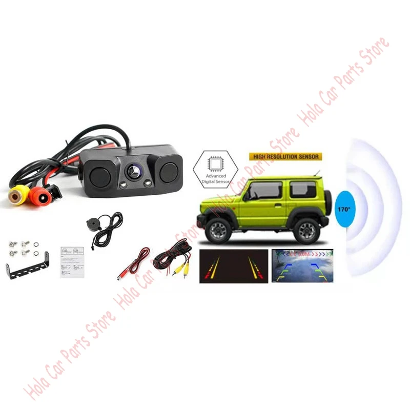 

For JIMNY ACCESSORIES Reverse Camera with Radar and Buzzer for Suzuki Jimny JB74 JB64 JB74W JB64W