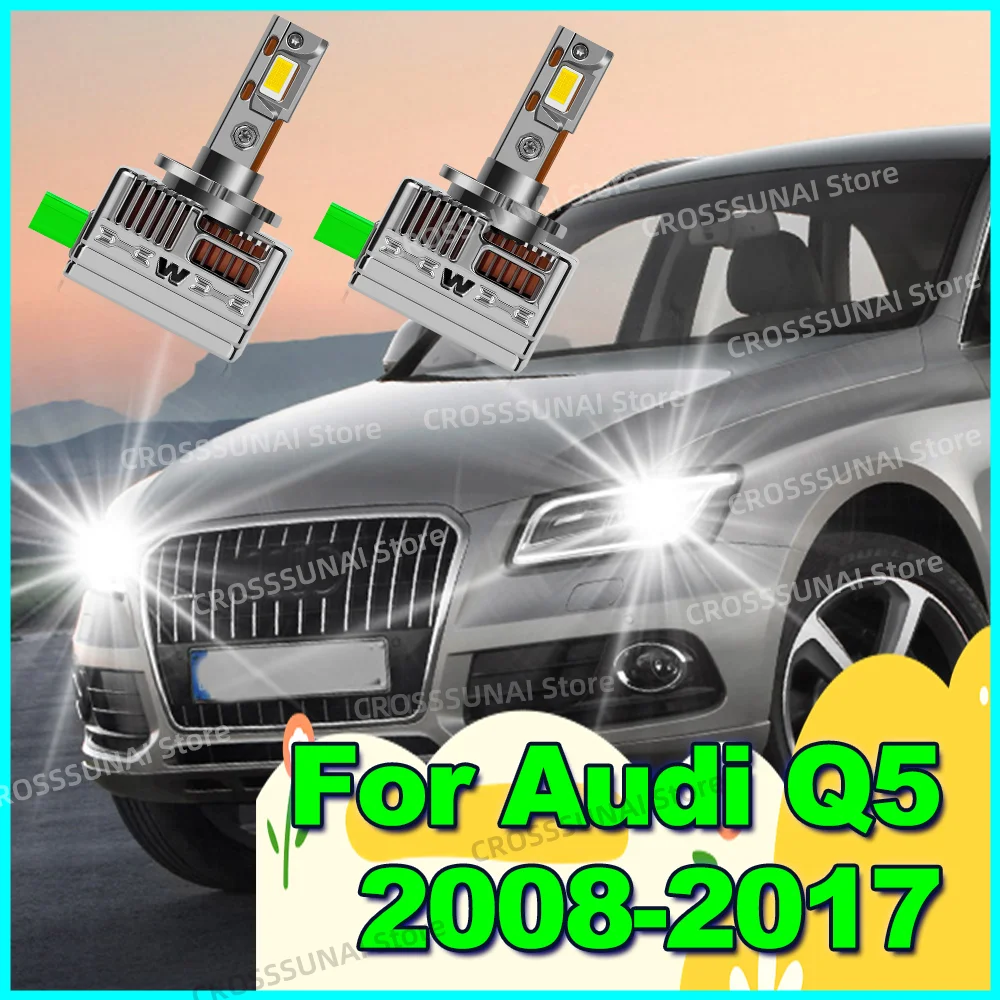 

LED CANBUS Bulbs Xenon HID 50000Lm Headlight with Fan For Audi Q5 2008-2017 2009 2010 2011 2012 2013 2014 2015 2016