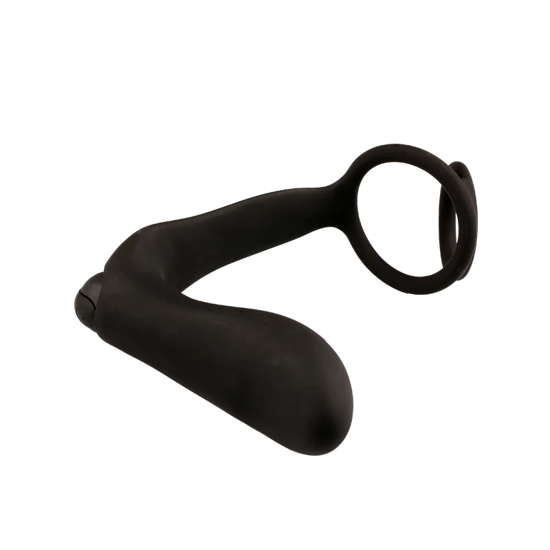 Vibrador de choque eléctrico para estimulación del punto G, estimulador de próstata, anillo de pene retardante de eyaculación, tapón Anal, anillos dobles