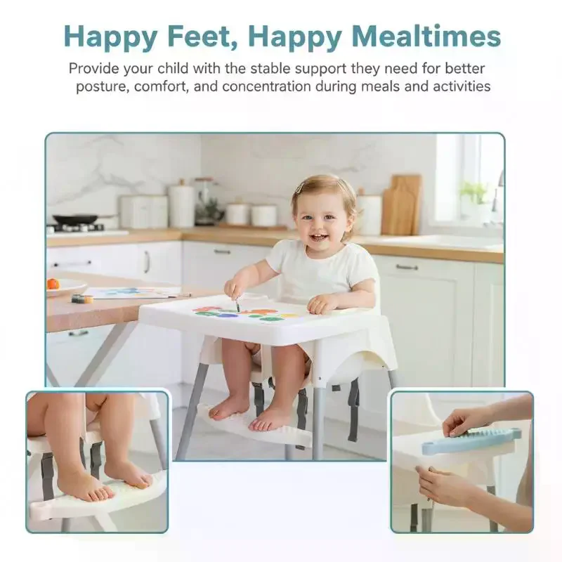 Baby High Chair Footrest NonSlip Adjustable Home Dining Seat Accessory Ergonomic Support for Growing Toddlers and Infants