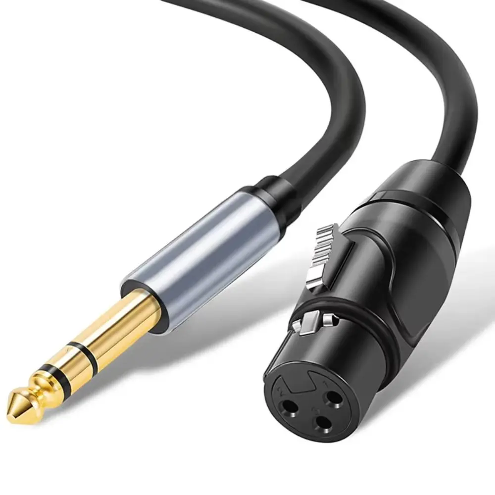 3.5mm To XLR Female Microphone Audio Cable Balanced Nylon Braided Speaker Mic Adapter Cable AUX Copper Balanced Analog Mic Cord