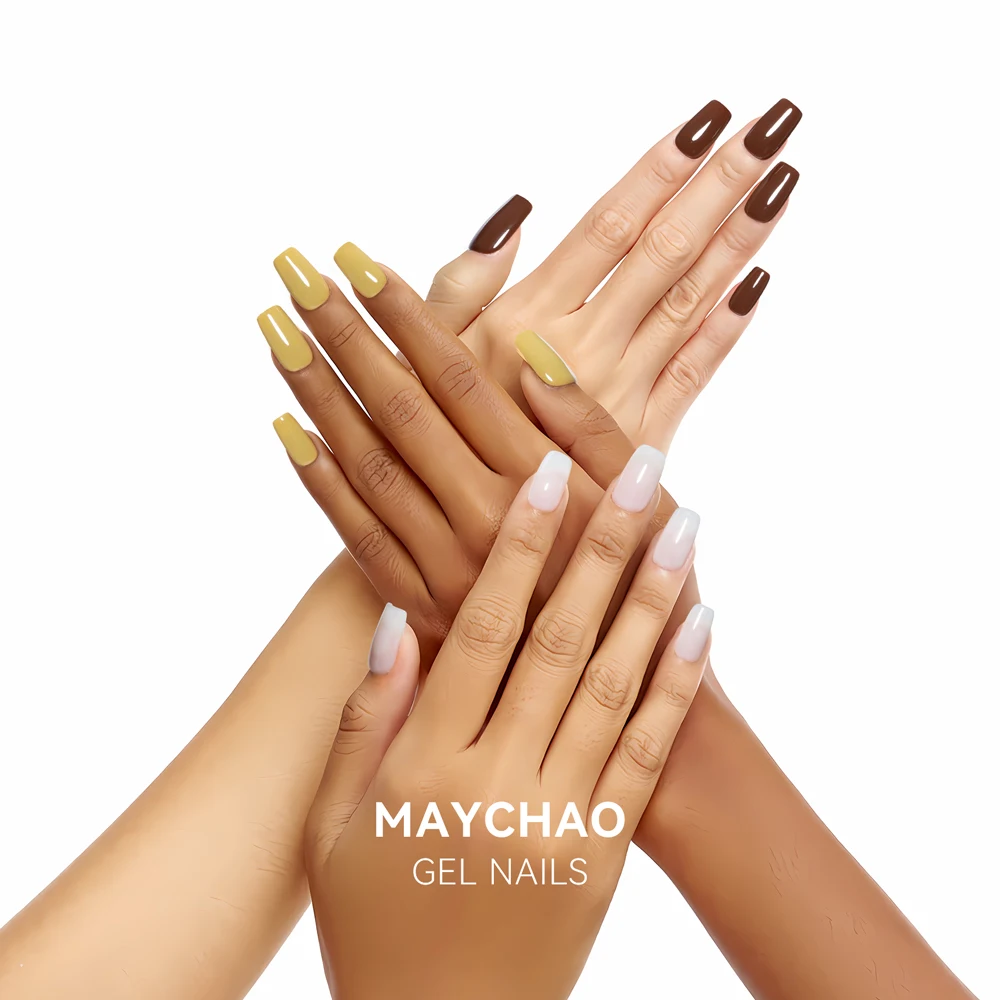 MAYCHAO 12ML żelowy lakier do paznokci podkład Top Coat 48 kolorów półtrwały Manicure, który można namoczyć w paznokcie sztuka