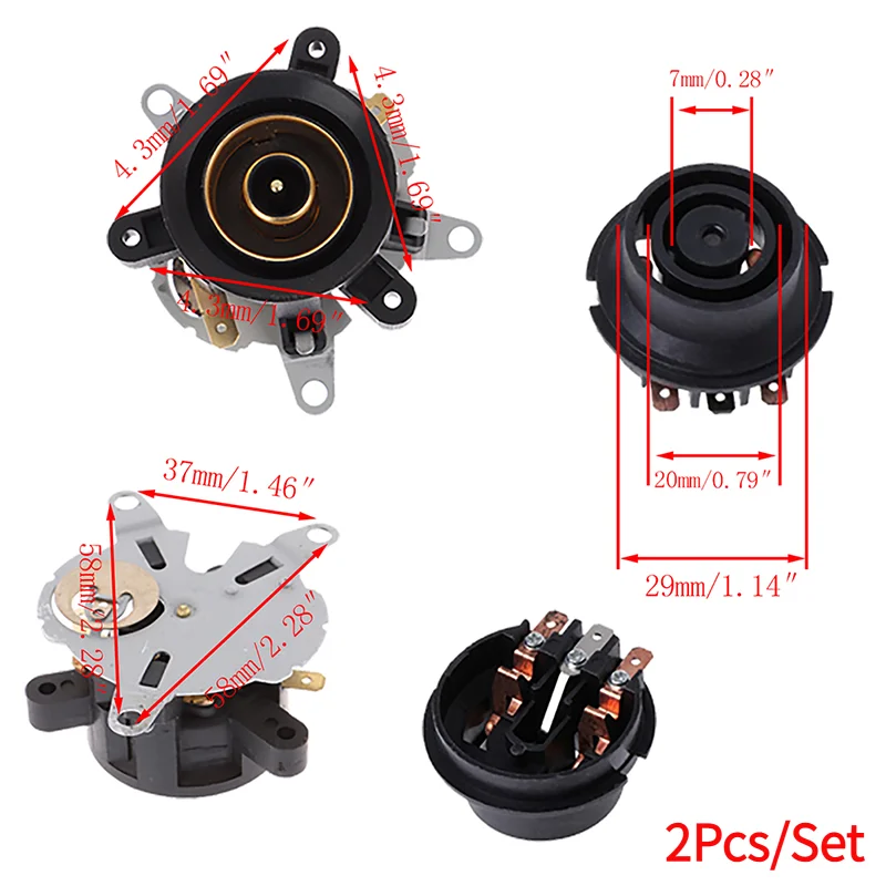2Pcs/Set Thermostat Temperature Control Kettle Top Base Set Socket Electric Parts.
